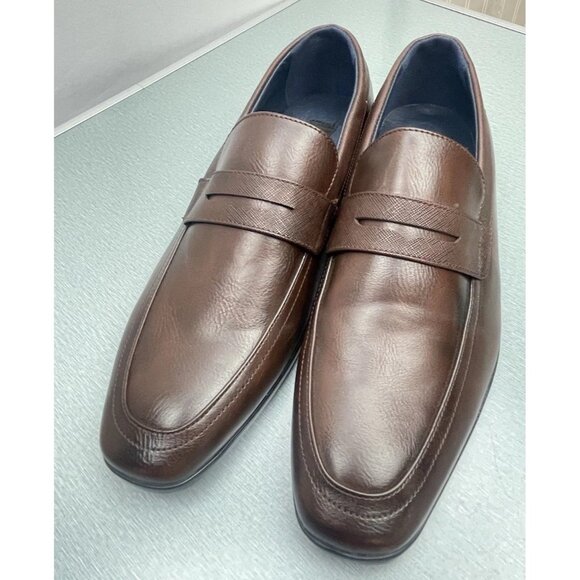 Adolfo Men's Slip on Dress Shoes Gavin -1 Brown Size 10.5 - Picture 1 of 13
